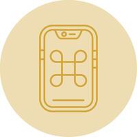 Command Line Yellow Circle Icon vector