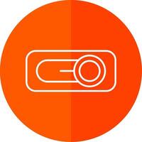Switch Line Red Circle Icon vector