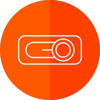 Switch Line Red Circle Icon vector