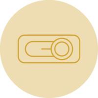 Switch Line Yellow Circle Icon vector