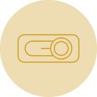 Switch Line Yellow Circle Icon vector