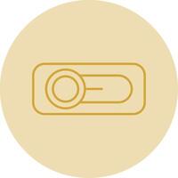 Switch Line Yellow Circle Icon vector
