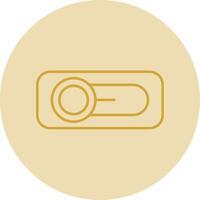 Switch Line Yellow Circle Icon vector