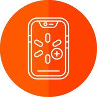 More Line Red Circle Icon vector