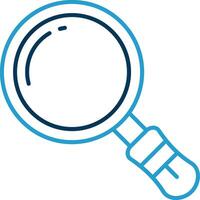 Search Line Blue Two Color Icon vector