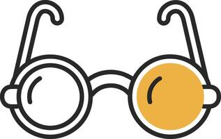 Eyeglasses Skined Filled Icon vector