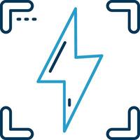 Flash Line Blue Two Color Icon vector