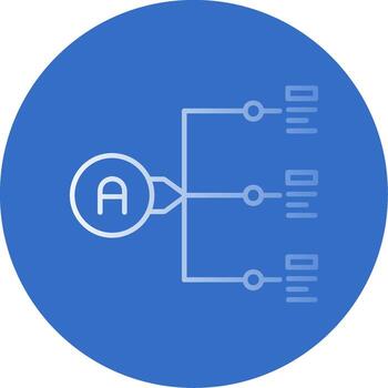 Relation Gradient Line Circle Icon vector