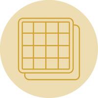 Grid Line Yellow Circle Icon vector