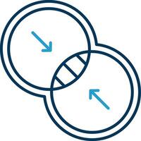 Combine Line Blue Two Color Icon vector