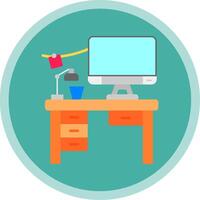 Workspace Flat Multi Circle Icon vector
