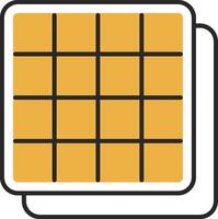 Grid Skined Filled Icon vector