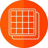 Grid Line Red Circle Icon vector