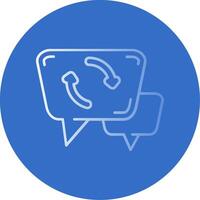 Syncing Gradient Line Circle Icon vector