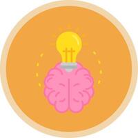 Brainstroming Flat Multi Circle Icon vector