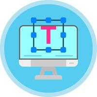 Typography Flat Multi Circle Icon vector