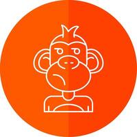 Suspicious Line Red Circle Icon vector