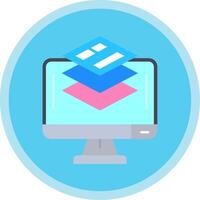 Layer Flat Multi Circle Icon vector
