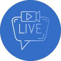 Live Gradient Line Circle Icon vector