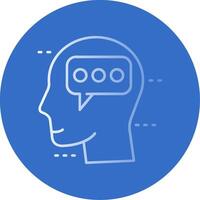 Chat Gradient Line Circle Icon vector