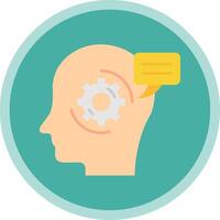 Thinking Flat Multi Circle Icon vector