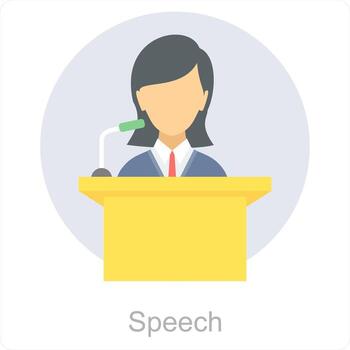 Speech and lecture icon concept vector