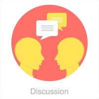 Discussion and communication icon concept vector