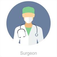 Surgeon and doctor icon concept vector