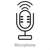 Microphone and sound icon concept vector