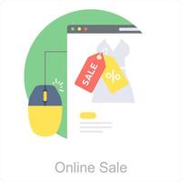 Online Sale and online icon concept vector