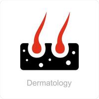 dermatology and allergy icon concept vector