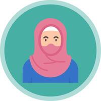 Muslim Flat Multi Circle Icon vector