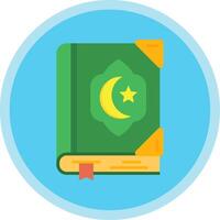 Quran Flat Multi Circle Icon vector