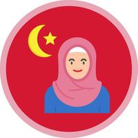 Muslim Flat Multi Circle Icon vector