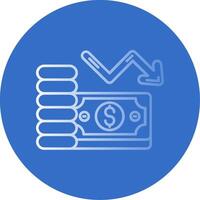 Salery Gradient Line Circle Icon vector