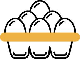 Eggs Skined Filled Icon vector