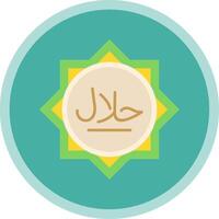 Halal Flat Multi Circle Icon vector