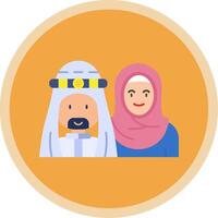 Muslim Flat Multi Circle Icon vector