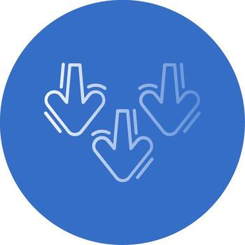 Decrease Gradient Line Circle Icon vector