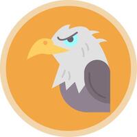 Eagle Flat Multi Circle Icon vector