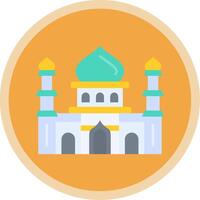 Mosque Flat Multi Circle Icon vector