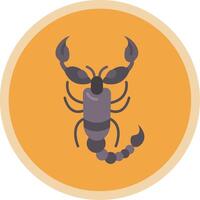 Scorpion Flat Multi Circle Icon vector