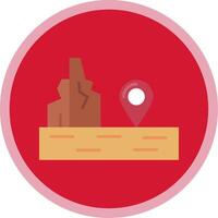 Location Flat Multi Circle Icon vector