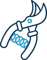 Pruners Line Blue Two Color Icon vector