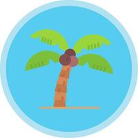 árbol plano multi circulo icono vector