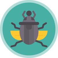 Scarab Flat Multi Circle Icon vector