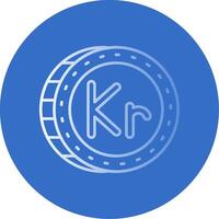 Krone Gradient Line Circle Icon vector