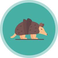 Armadillo Flat Multi Circle Icon vector