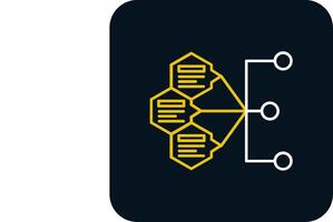 Index Line Yellow White Icon vector