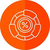 Ratio Line Red Circle Icon vector